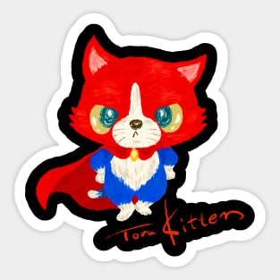 Superhero Toru Kitten Sticker